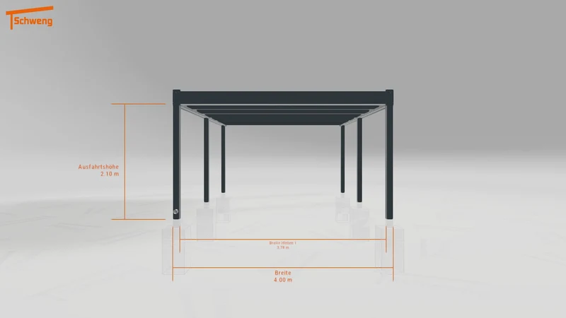 #DE Schweng Flachdachcarport C600 (ID 85p23q)