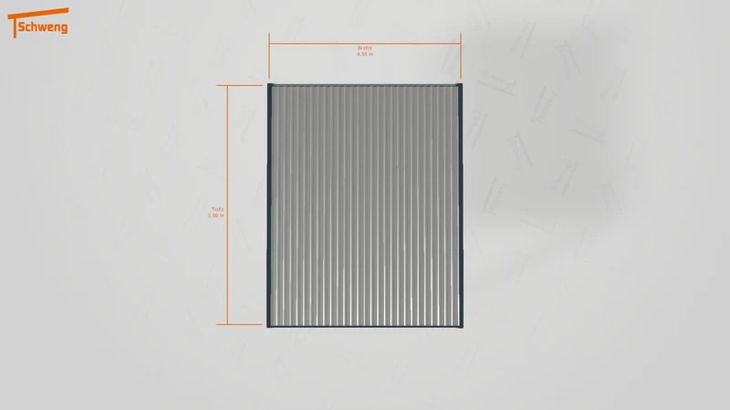 #DE Schweng Flachdachcarport C600 (ID 85p23q)