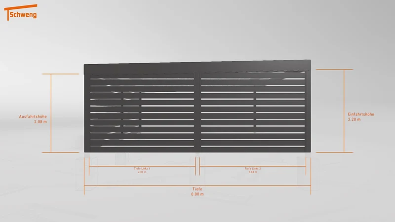 #DE Schweng Flachdachcarport C600 (ID x788p8)