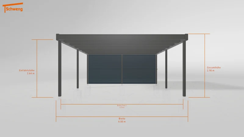 #DE Schweng Flachdachcarport C600 (ID rjnn8d) #MTG
