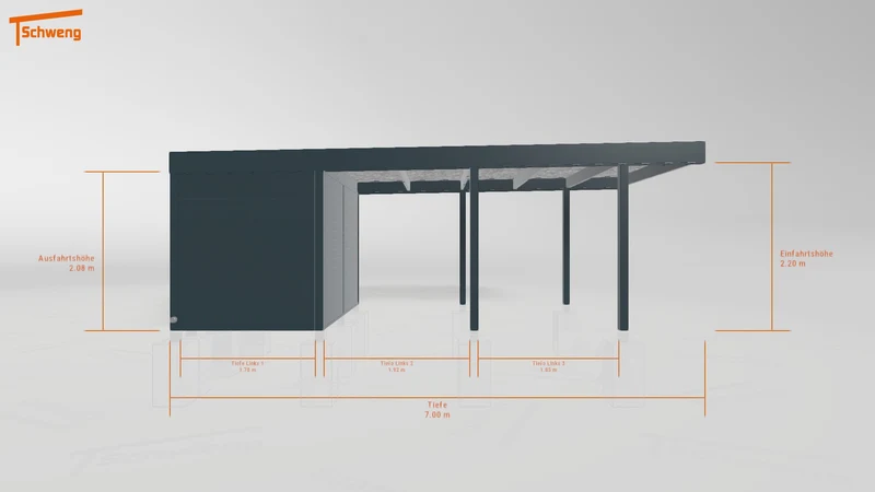 #DE Schweng Flachdachcarport C600 (ID x788yd) #MTG