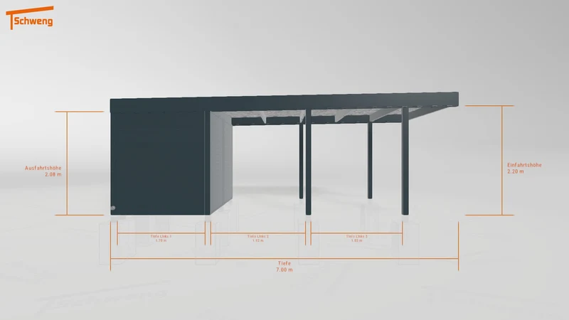 #DE Schweng Flachdachcarport C600 (ID 77bbrp) #MTG