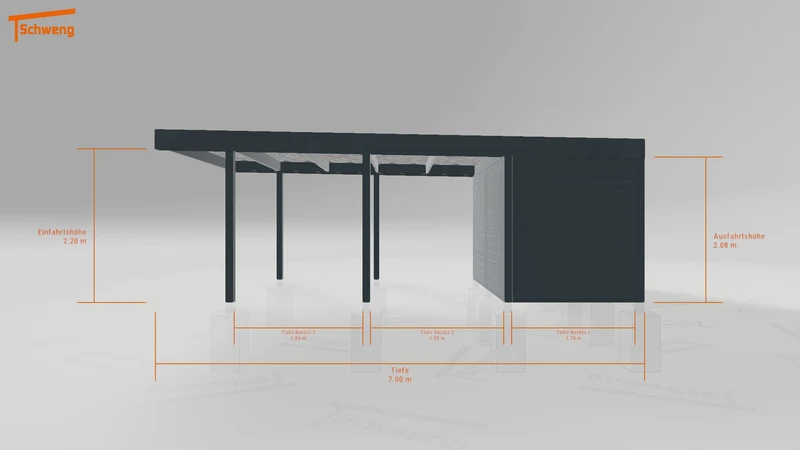 #DE Schweng Flachdachcarport C600 (ID 77bbrp) #MTG