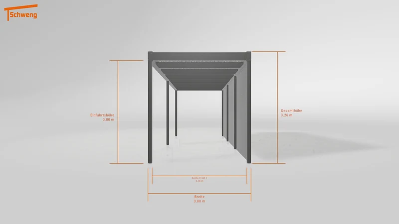 #DE Schweng Flachdachcarport C600 (ID 5mzzk3)