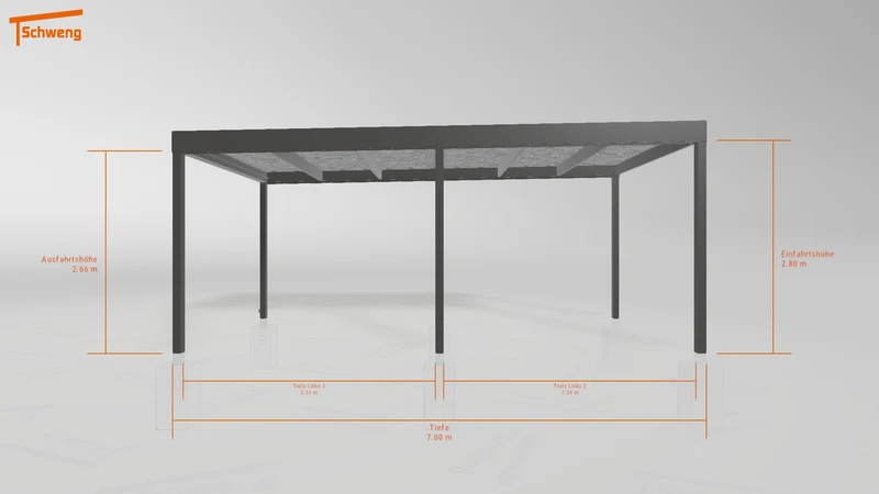 #AT Schweng Flachdachcarport C600 (ID ygjj5g)