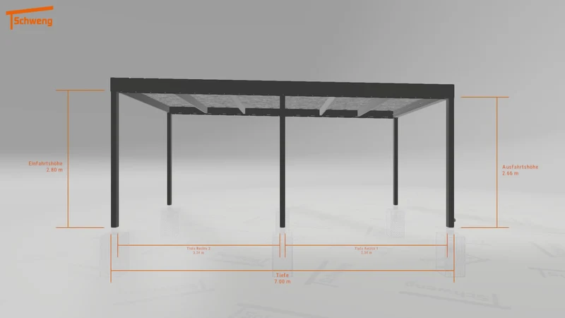 #AT Schweng Flachdachcarport C600 (ID ygjj5g)