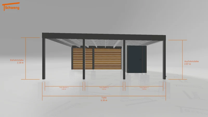 #DE Schweng Flachdachcarport C600 (ID rjnnnd) #MTG