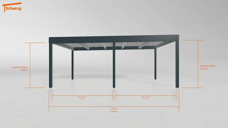 #AT Schweng Flachdachcarport C600 (ID qdvvwz)