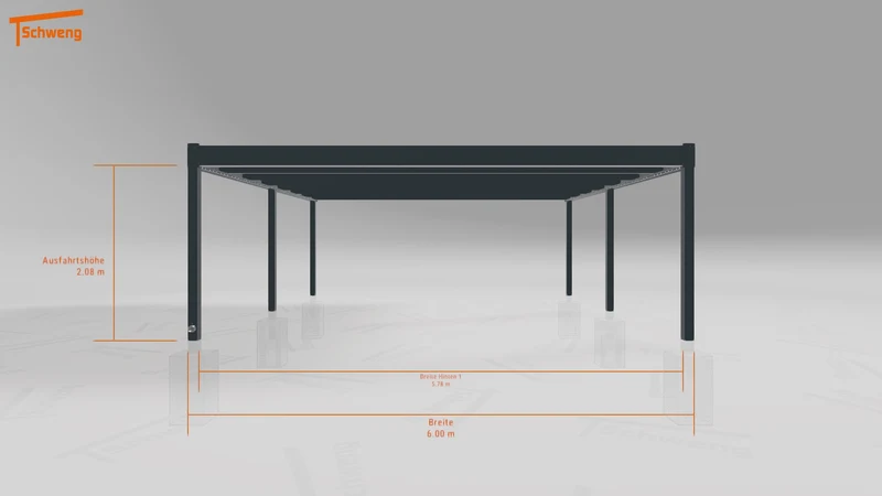 #DE Schweng Flachdachcarport C600 (ID pbppj8)