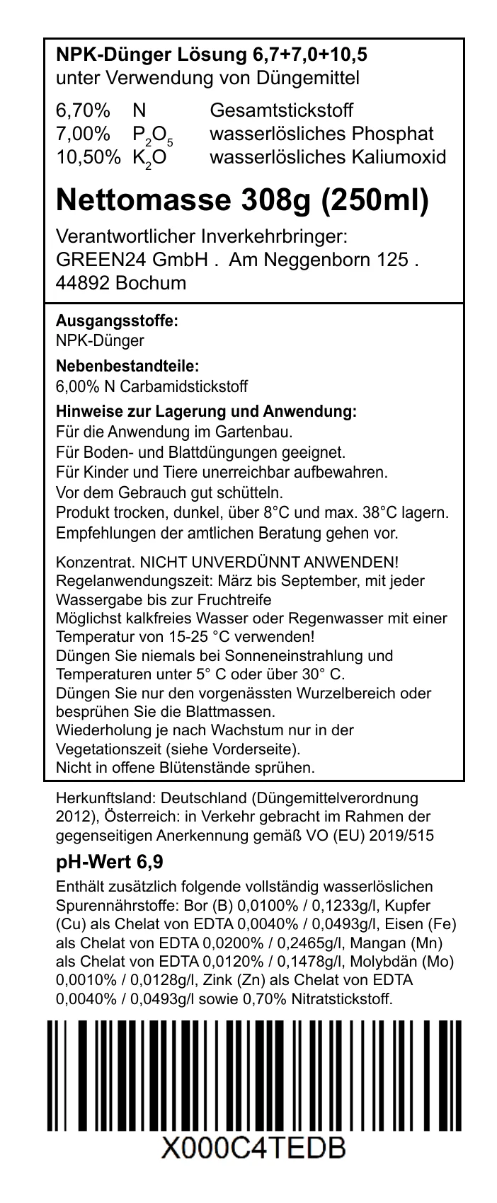 Tomaten-Dünger