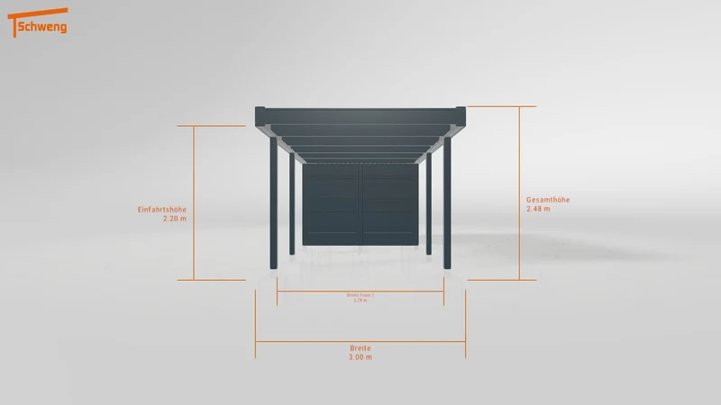 #DE Schweng Flachdachcarport C600 (ID 2q887r)