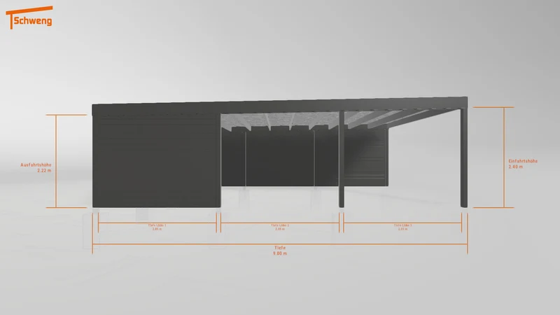#DE Schweng Flachdachcarport C600 (ID rjnnbm) #MTG