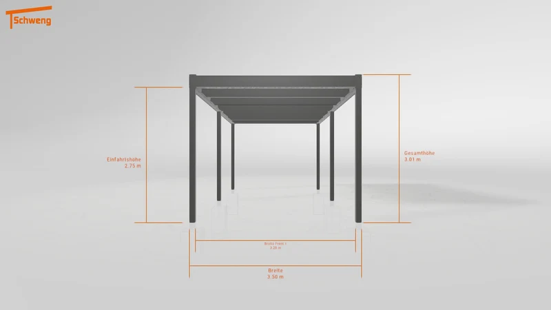 #DE Schweng Flachdachcarport C600 (ID k2jj7j)