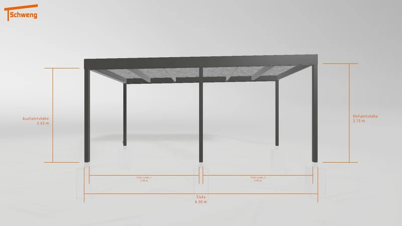 #DE Schweng Flachdachcarport C600 (ID k2jj7j)
