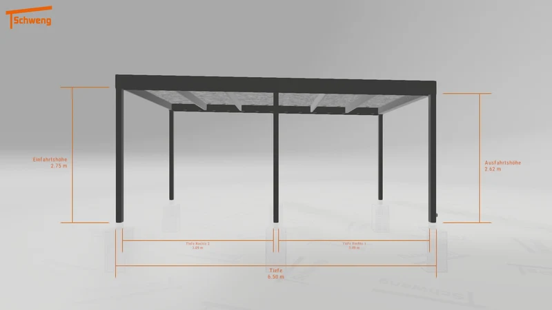 #DE Schweng Flachdachcarport C600 (ID k2jj7j)