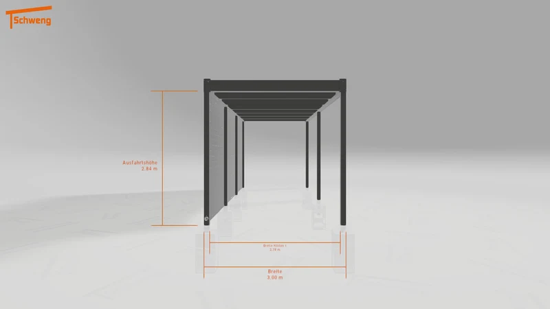 #DE Schweng Flachdachcarport C600 (ID ygjjkp)