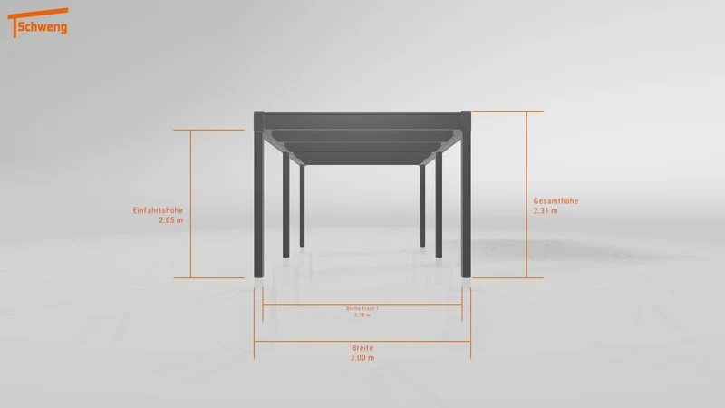#DE Schweng Flachdachcarport C600 (ID qdvv44)