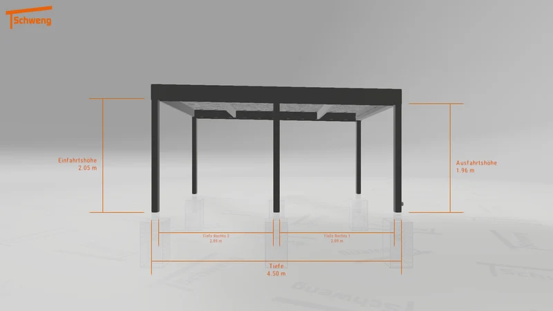 #DE Schweng Flachdachcarport C600 (ID qdvv44)