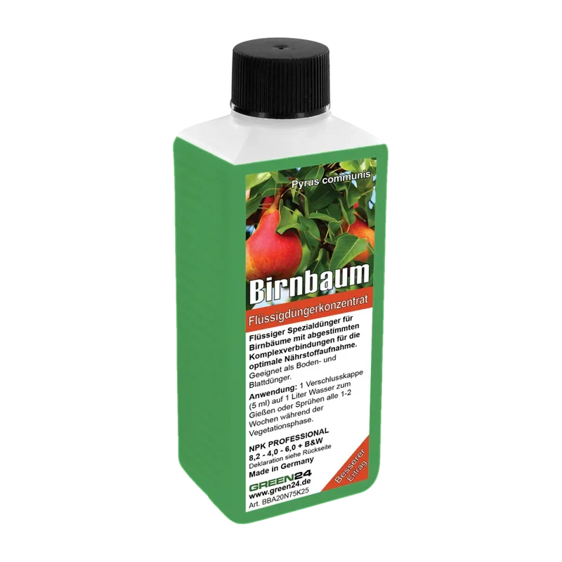 Birnbaum-Dünger, Pyrus communis NPK Flüssigdünger für robusten Wuchs und reichhaltige Ernte 250 ml