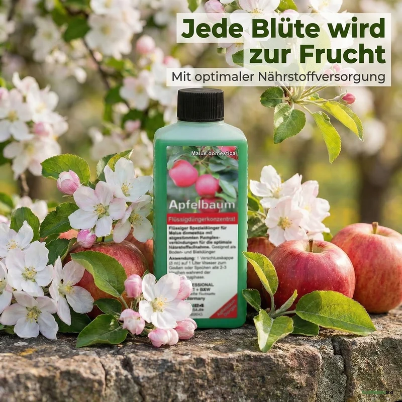 Apfelbaum-Dünger – 250ml Spezialdünger für Malus domestica | Für reiche Ernte & gesunde Früchte | Ideal für alle Apfelsorten von Elstar bis Jonagold