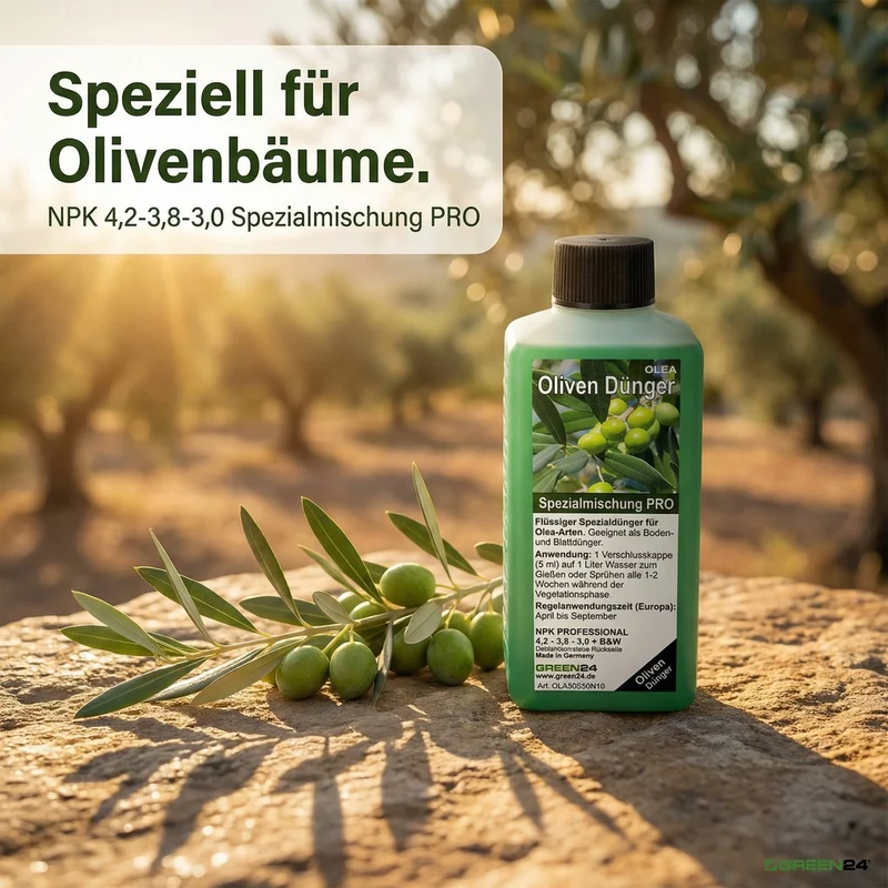 Oliven-Dünger – Spezialdünger für Olea europaea NPK | Für reiche Olivenernte & mediterrane Pracht | Ideal für Olivenbäume & Ölbäume