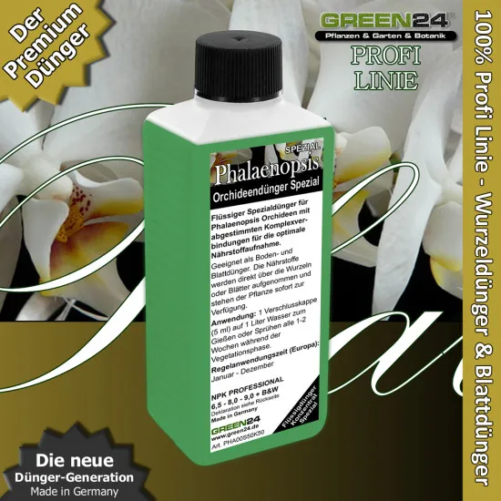 Phalaenopsis Dünger 250ml – Spezialdünger für Schmetterlingsorchideen | Maximiert Blütengröße & -Anzahl | Fördert neue Blütenrispen