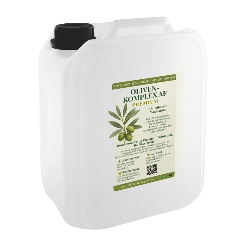 Oliven-Komplex AF - 5 Liter anwendungsfertiger Spezialdünger für Oliven, Feigen, Oleander & mediterrane Pflanzen. Repliziert mit seinem 3:3:2 Verhältnis natürliche Böden.