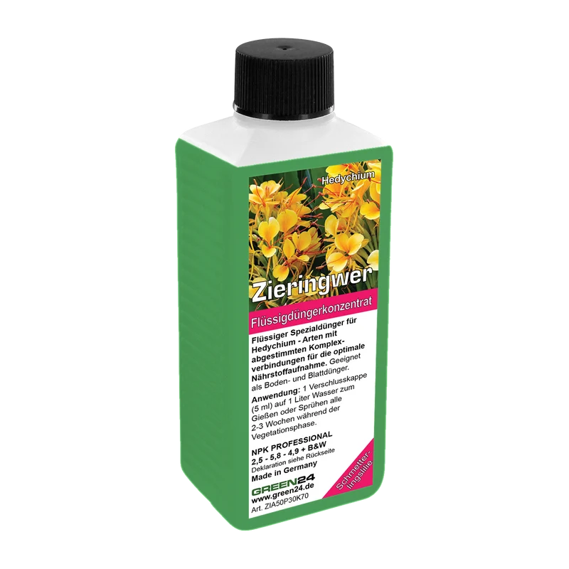 Hedychium Dünger – HIGH-TECH NPK Flüssigdünger für Zieringwer & Schmetterlingslilien – Perfekt für exotische Blüten & kräftige Rhizome – Made in Germany