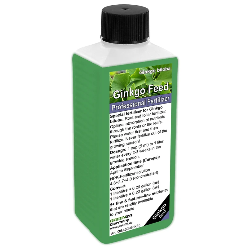 Ginkgo-Dünger 250ml | Premium Flüssigdünger für Ginkgo biloba & Fächerblattbaum | NPK-Volldünger mit Spurenelementen für kräftiges Wachstum
