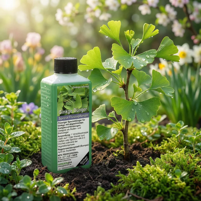 Ginkgo-Dünger 250ml | Premium Flüssigdünger für Ginkgo biloba & Fächerblattbaum | NPK-Volldünger mit Spurenelementen für kräftiges Wachstum