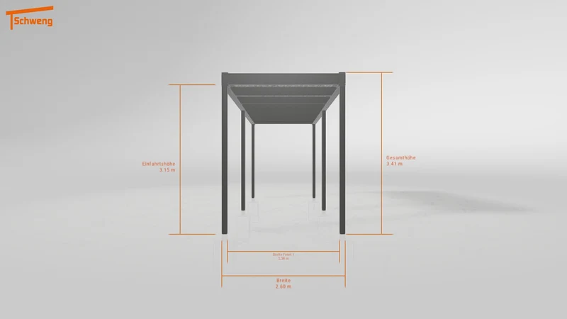 #DE Schweng Flachdachcarport C600 (ID k2jjgy)