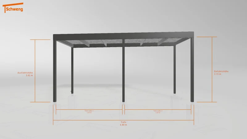 #DE Schweng Flachdachcarport C600 (ID k2jjgy)