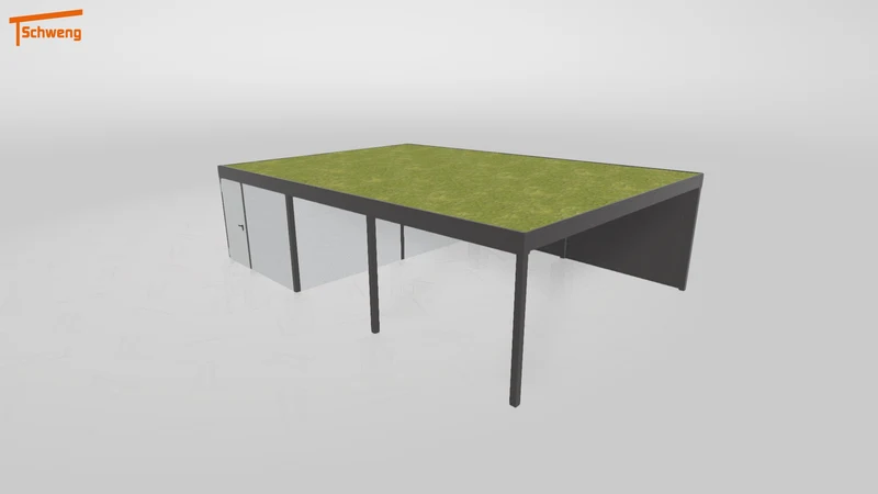#DE Schweng Flachdachcarport C600+ (ID x7889n) #MTG