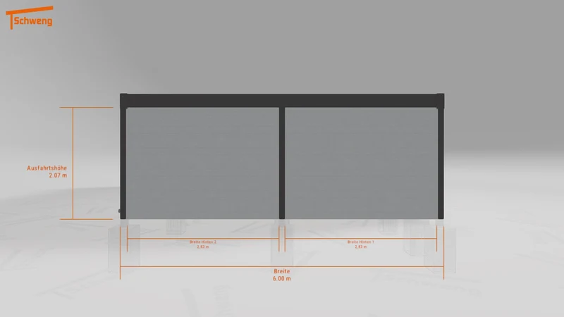 #DE Schweng Flachdachcarport C600+ (ID x7889n) #MTG