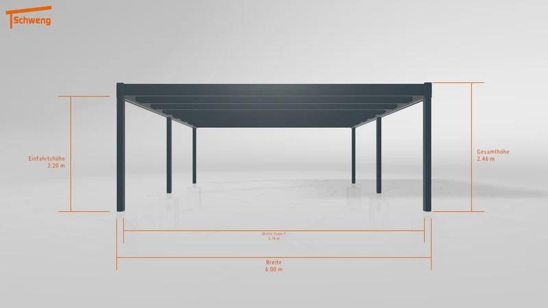 #DE Schweng Flachdachcarport C600 (ID jj887x)