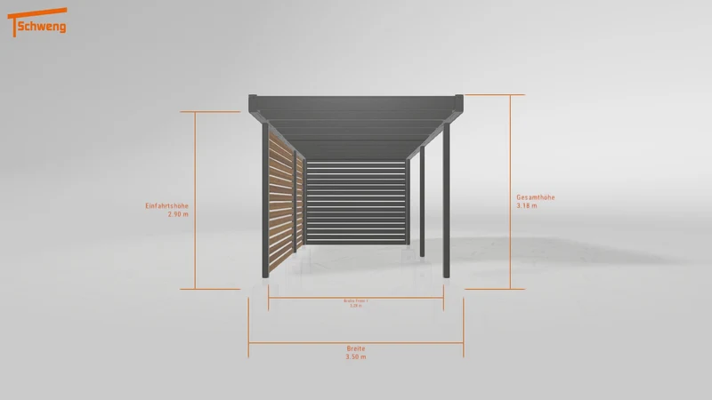 #DE Schweng Flachdachcarport C600+ (ID zbww8d) #MTG
