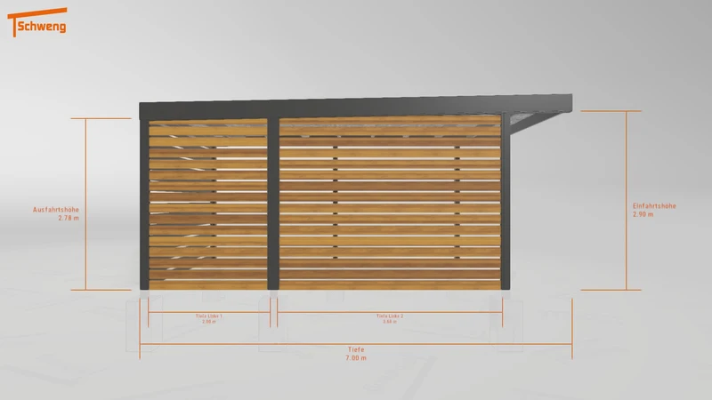 #DE Schweng Flachdachcarport C600+ (ID zbww8d) #MTG