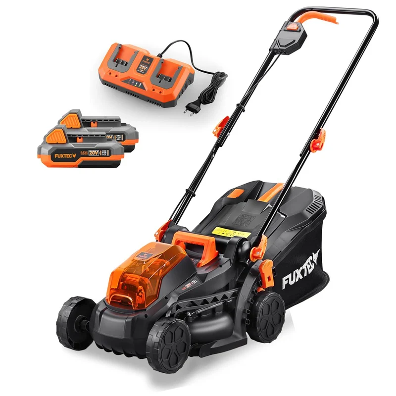 B-WARE FUXTEC 40V Akku Rasenmäher FX-E1RM20 SET mit 2 x Akku 2Ah, Doppel-Ladegerät 2,4A