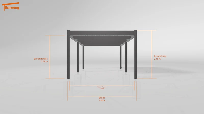 #DE Schweng Flachdachcarport C600 (ID 85ppkq)