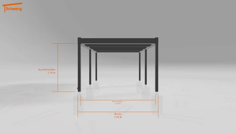 #DE Schweng Flachdachcarport C600 (ID 85ppkq)