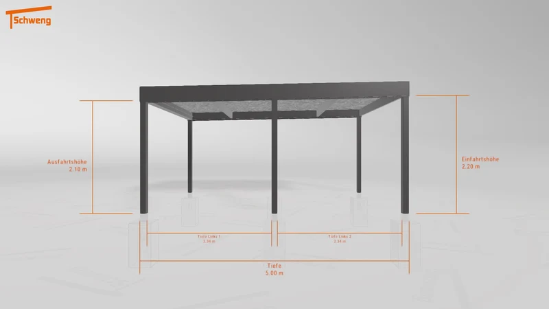 #DE Schweng Flachdachcarport C600 (ID 85ppkq)