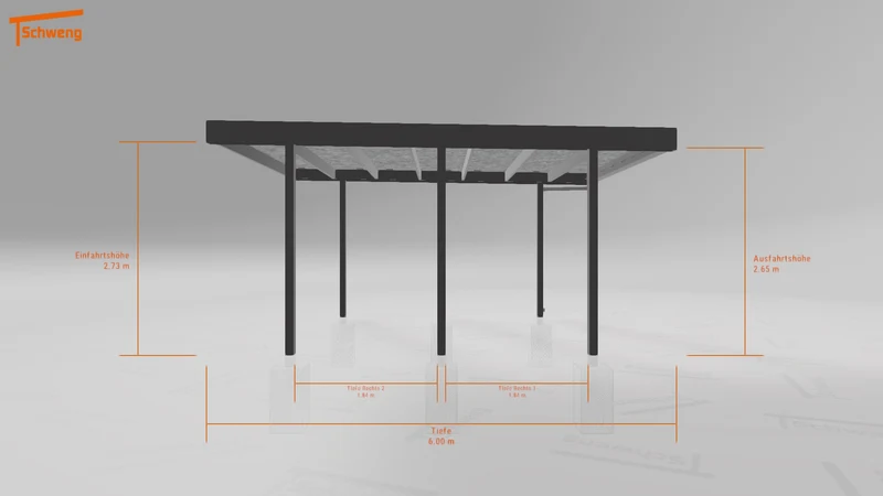 #DE Schweng Flachdachcarport C600 (ID w3xxp4) #MTG