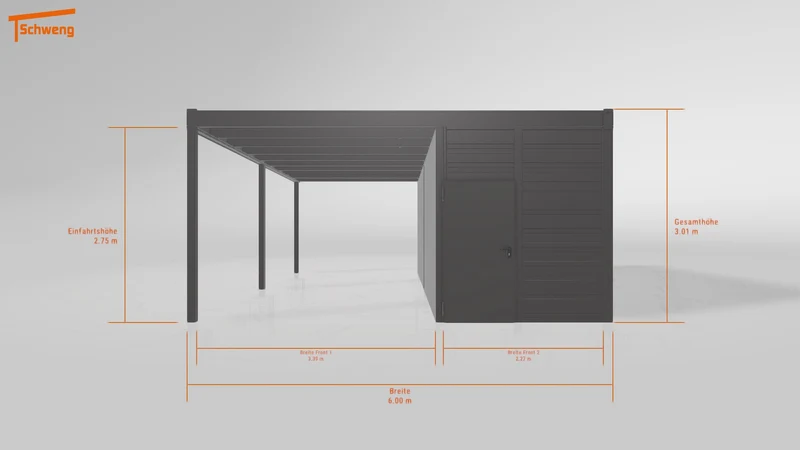 #DE Schweng Flachdachcarport C600+ (ID g7558p) #MTG