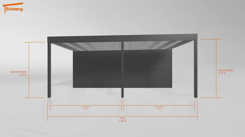 #DE Schweng Flachdachcarport C600+ (ID g7558p) #MTG