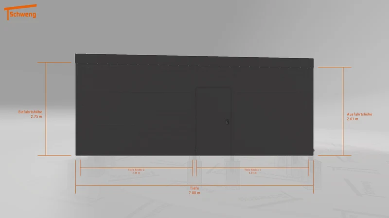 #DE Schweng Flachdachcarport C600+ (ID g7558p) #MTG