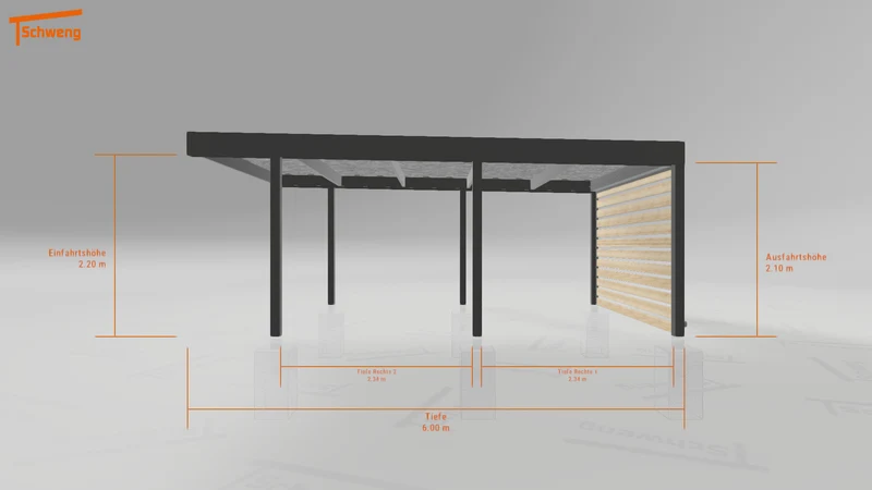 #DE Schweng Flachdachcarport C600 (ID zbwwmd) #MTG