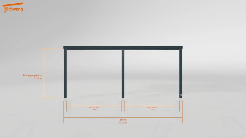 #DE Schweng Pultdachcarport S350 (ID 33jj35)