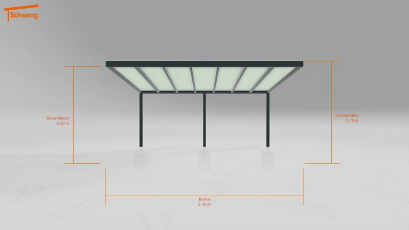 #DE Schweng Pultdachcarport S350 (ID 33jj35)