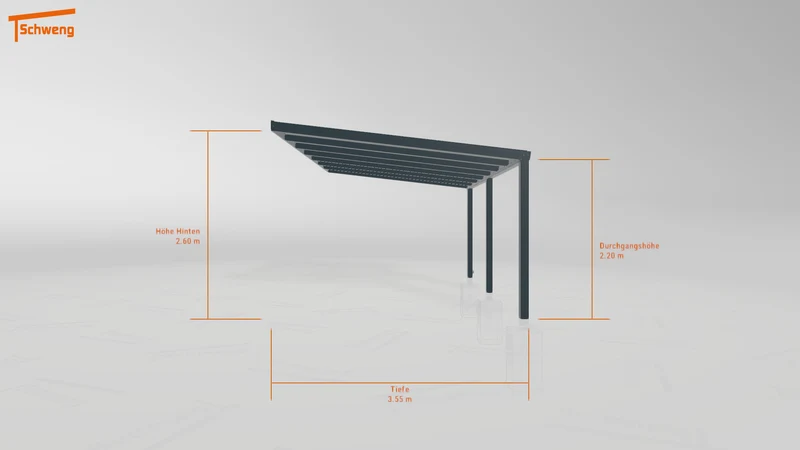#DE Schweng Pultdachcarport S350 (ID 33jj35)