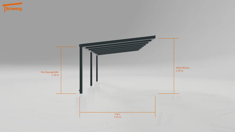 #DE Schweng Pultdachcarport S350 (ID 33jj35)